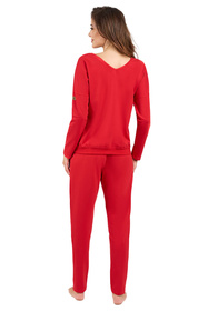 Italian Fashion Karina dł.r. dł.sp. Dres homewear, czerwony