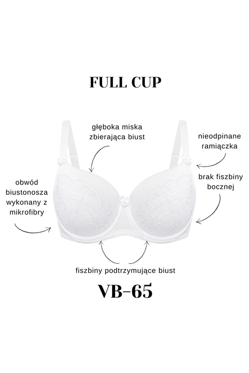 Vena VB-65 Biustonosz usztywniany, biały