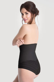 Julimex 141 Mesh Figi wysoka talia Majtki figi modelujące, czarny