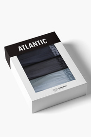 Atlantic 3MP-199 3-pack Majtki slipy, granat/niebieski/grafit