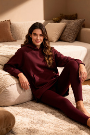 Vivisence 9207kmpl Komplet legginsy + bluza, bordowy