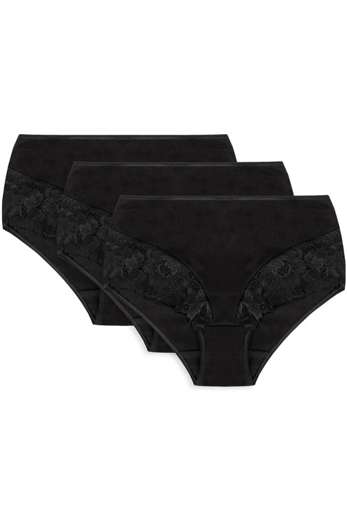 Vivisence 4008 3-pack Трусики високі трусики, чорний