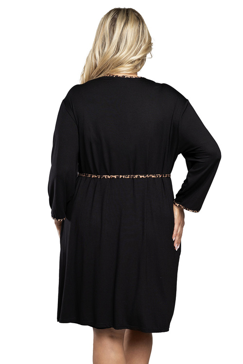 Italian Fashion Eila r.3/4 Nocna szlafrok, czarny