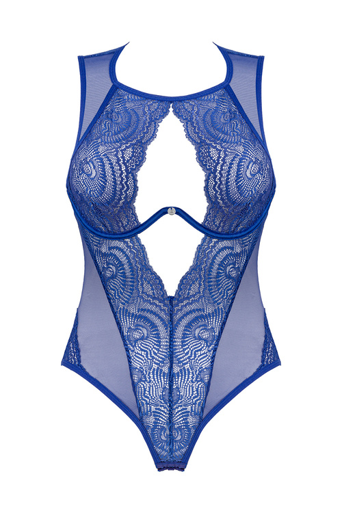 Obsessive Giselia teddy Body sexy, niebieski
