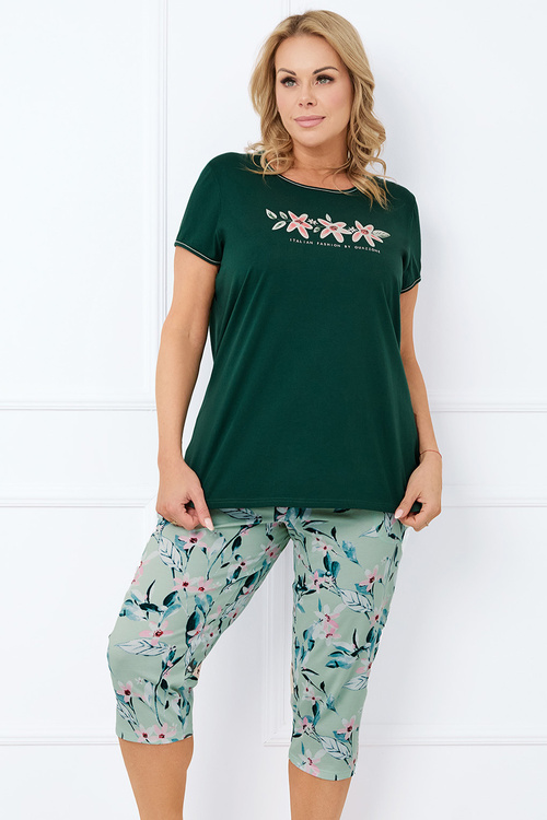 Italian Fashion Florisa kr.r. sp.3/4 Nocna piżama, c.zielony/druk