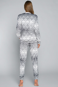 Italian Fashion Snow dł.r. dł.sp. Dres homewear, druk/szary