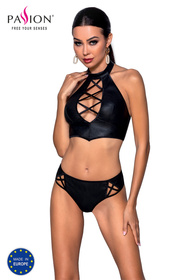 Passion Nancy bikini Nocna komplet biustonosz + stringi, black