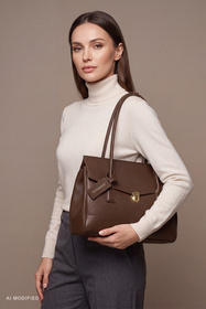 Vivisence T0038 Cумочка на плече, темно-коричневий
