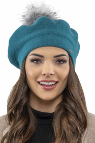 Vivisence 7035Kmpl Komplet beret+szalik, turkus