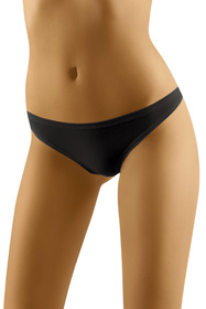 Wol-Bar Soft Simple 3-pak Majtki stringi, czarny-czarny-biały