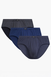 Atlantic 3MP-214 3-pack Majtki slipy, granat/ciemnoniebieski/denim