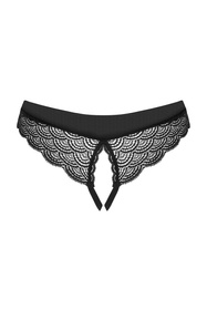 Obsessive Chemeris crotchless panties Majtki figi otwarte, czarny