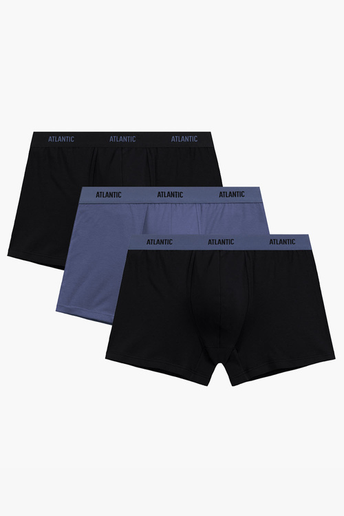 Atlantic 3MH-0111 3-pack Трусики боксерки, чорний