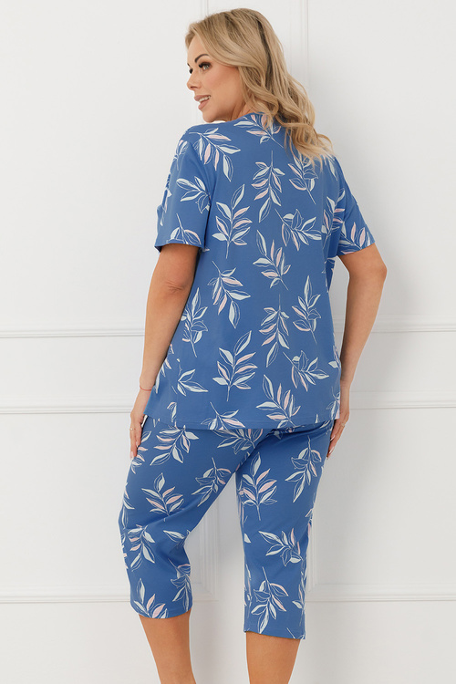 Italian Fashion Perina kr.r. 3/4 sp. Nocna piżama, druk/niebieski