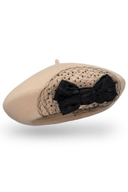 Vivisence 7081 Nakrycie głowy beret, beżowy