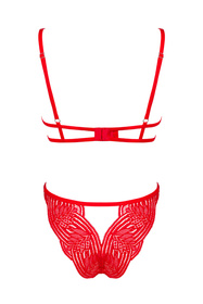 Obsessive Mellania set Nocna komplet biustonosz + figi, czerwony