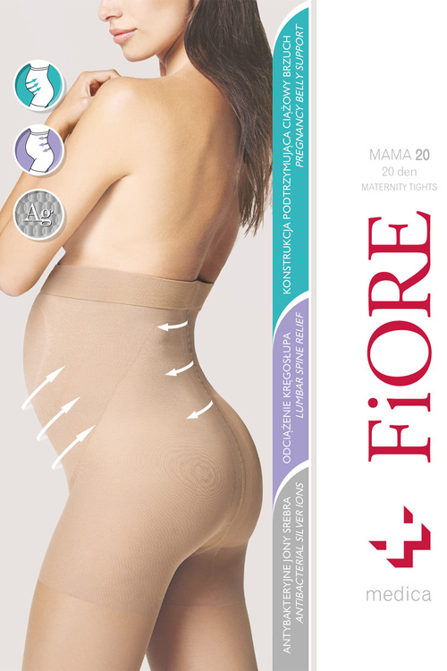 Fiore Mama 20 den M5208 Wyrób pończoszniczy rajstopy, light natural