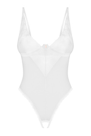 Obsessive Alissium crotchless teddy Body sexy, white
