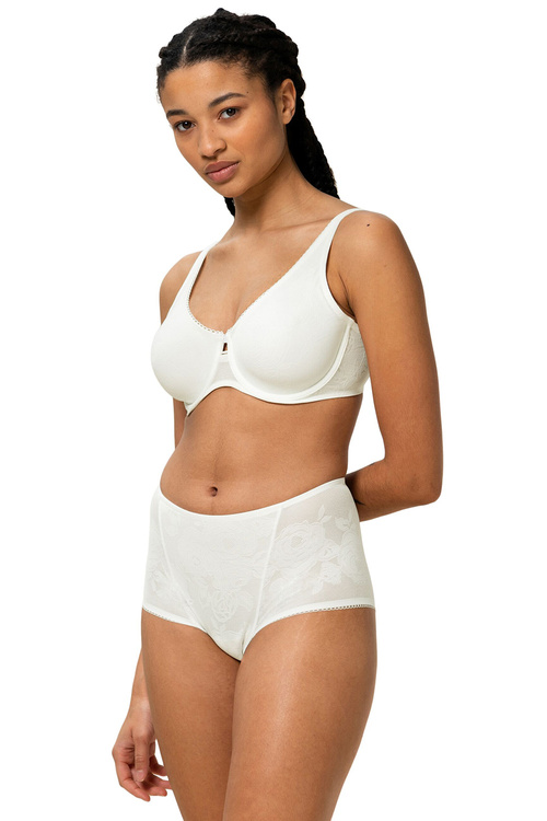 Triumph 10207231 Wild Rose Sensation Maxi Majtki wysokie figi, 00GZ-silk white