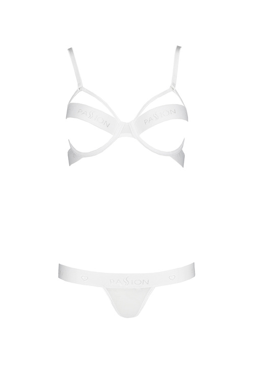 Passion Kyouka set Nocna komplet biustonosz + stringi, white