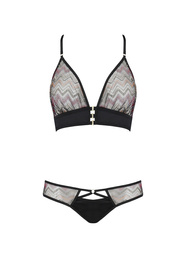 Casmir Lagerta bikini Nocna komplet biustonosz + stringi, black