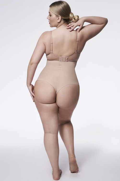 Julimex 275 Stringi Wysoka Talia Majtki stringi modelujące, natural