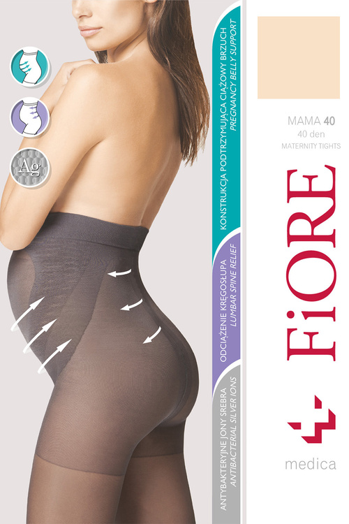 Fiore Mama 40 den M5209 Wyrób pończoszniczy rajstopy, light natural
