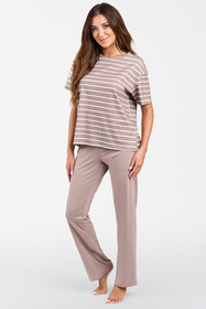 Italian Fashion Betty kr.r. dł.sp. Nocna piżama, druk/cappuccino
