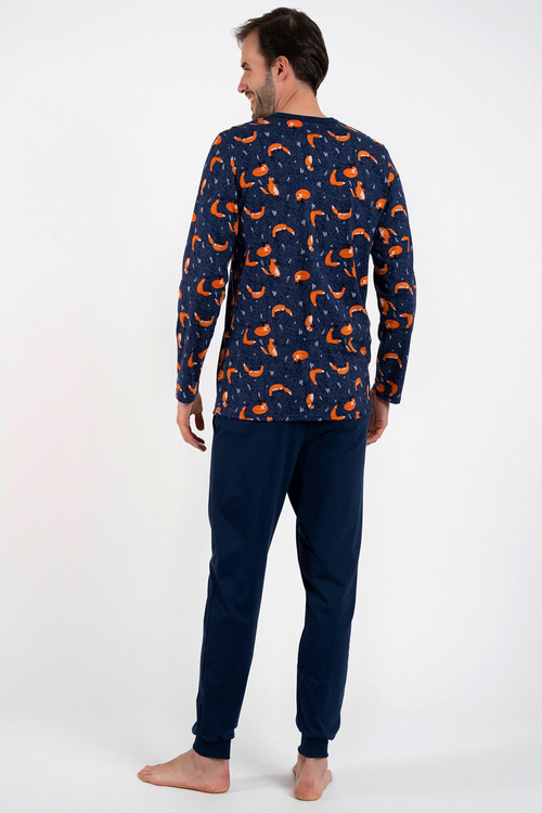 Italian Fashion Witalis dł.r. dł.sp. Nocna piżama, druk/granat