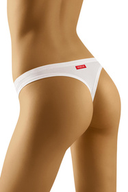 Wol-Bar Soft Simple 3-pak Majtki stringi, biały