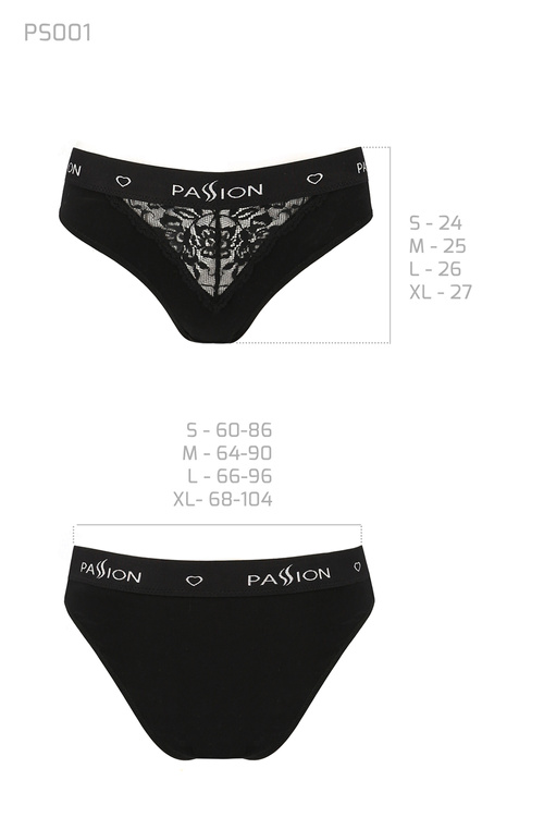 Passion PS001 Majtki figi, black