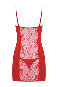 Obsessive Heartina chemise Nocna komplet koszulka + stringi, czerwony