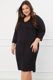 Italian Fashion Puntini r.3/4 Nocna koszula, druk/czarny