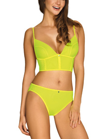 Obsessive Neonia set Nocna komplet koszulka + figi, żółty