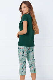 Italian Fashion Florisa kr.r. sp.3/4 Nocna piżama, c.zielony/druk