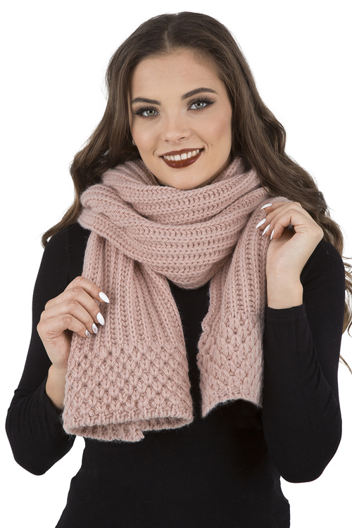 Vivisence 7016Kmpl Komplet czapka+szalik, pudrowy róż