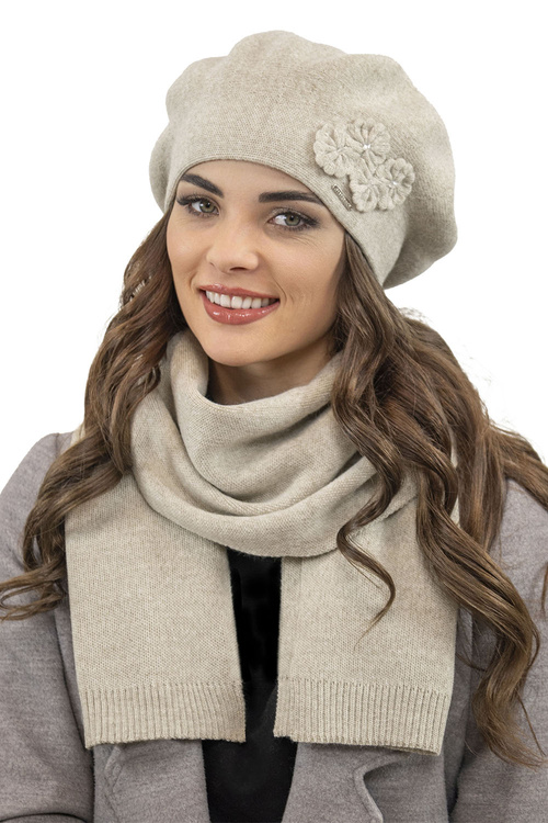 Vivisence 7006 Nakrycie głowy beret, beżowy