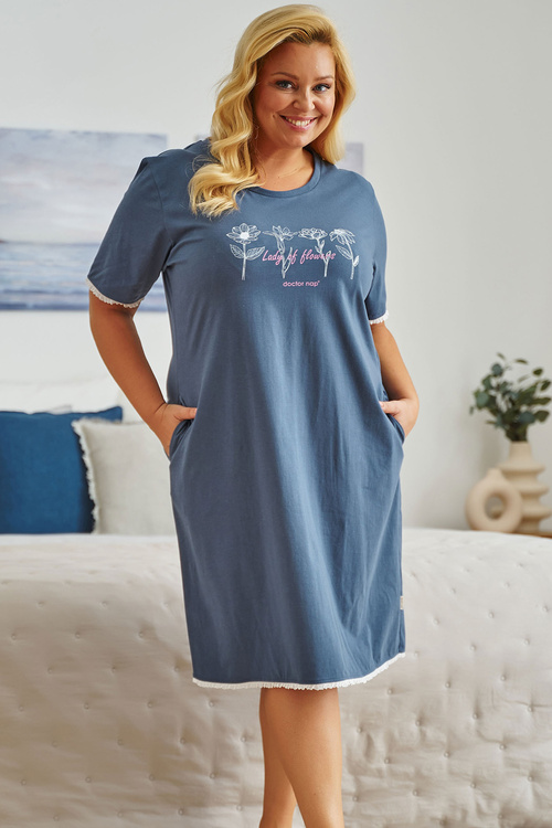 Doctor Nap TB.5366 Nocna koszula, deep blue