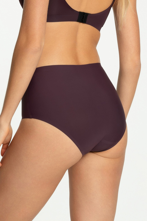 Julimex Simple Maxi Majtki wysokie figi, dark plum