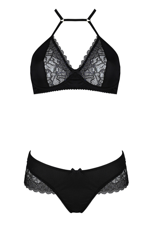 Casmir Kitasana bikini Nocna komplet biustonosz + stringi, black