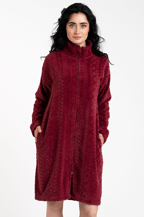 Italian Fashion Rena dł.r. Nocna szlafrok, bordo