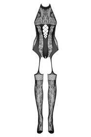 Obsessive Bodystocking F240 Body bodystocking, czarny