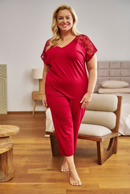 Doctor Nap PB.7259 Nocna piżama, burgundy red