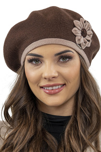 Vivisence 7046 Nakrycie głowy beret, brązowy