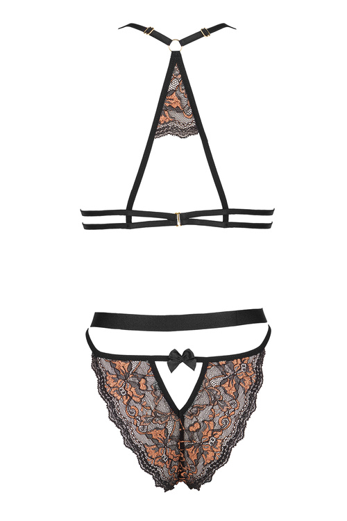 Beauty Night Goldie set BN6706 Нічна комплект: бюстгальтер + трусики, чорний