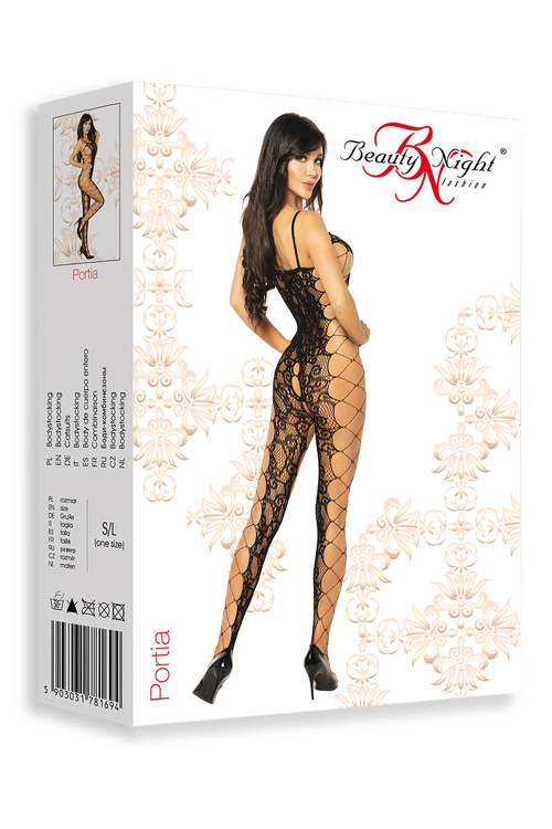 Beauty Night Portia BN6594 Боді боді-стокінг, чорний