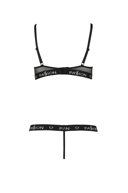 Passion Kyouka set Nocna komplet biustonosz + stringi, black