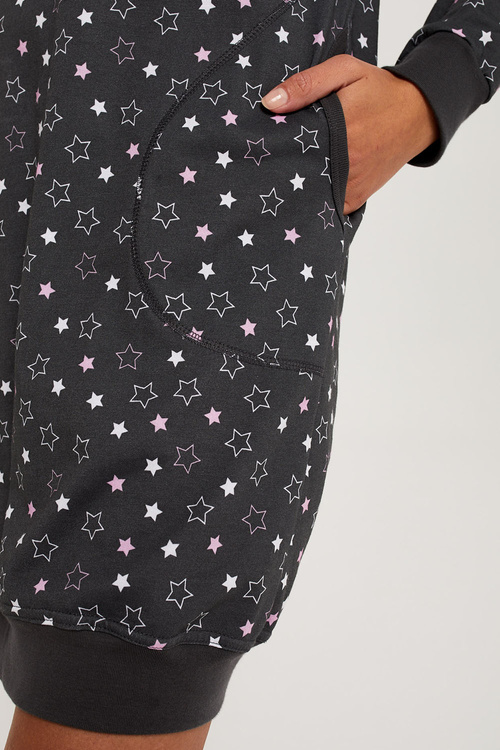 Italian Fashion Andromeda dł.r. Nocna koszula, druk/grafit