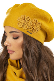 Vivisence 7007 Nakrycie głowy beret, miodowy