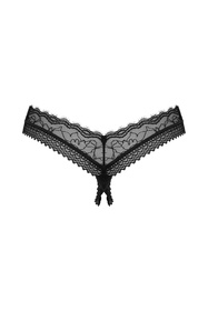Obsessive Medilla crotchless thong Majtki stringi otwarte, czarny